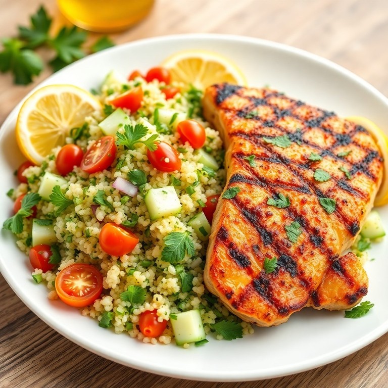 Herb-Infused Quinoa & Grilled Chicken Platter