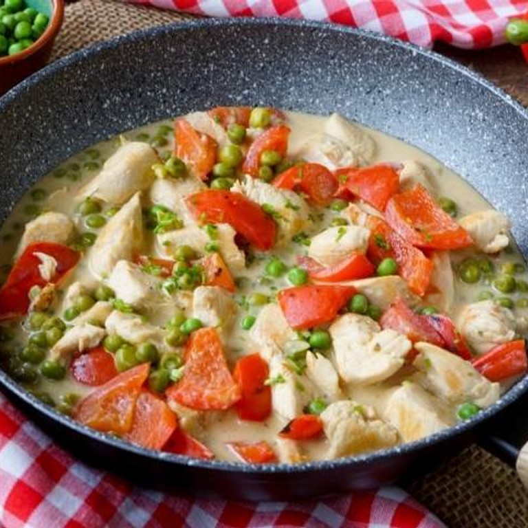 Schnelle Hähnchenpfanne mit Senfsauce