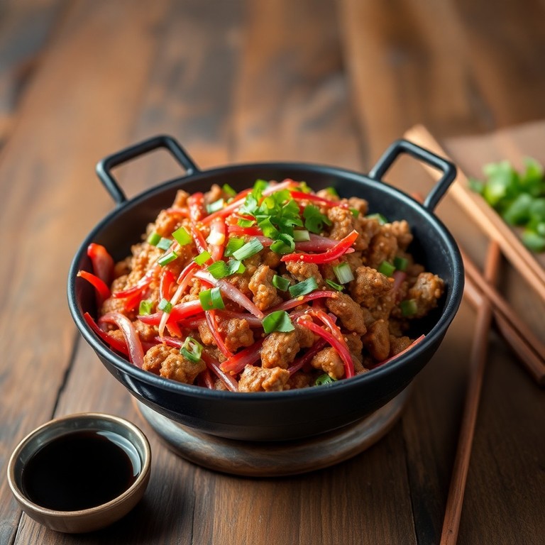 Asiatische Hackfleischpfanne mit Rettich - Mr. Cook