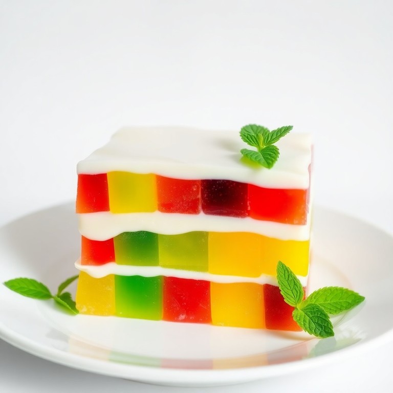 Bolo de Gelatina Colorido com Recheio Cremoso