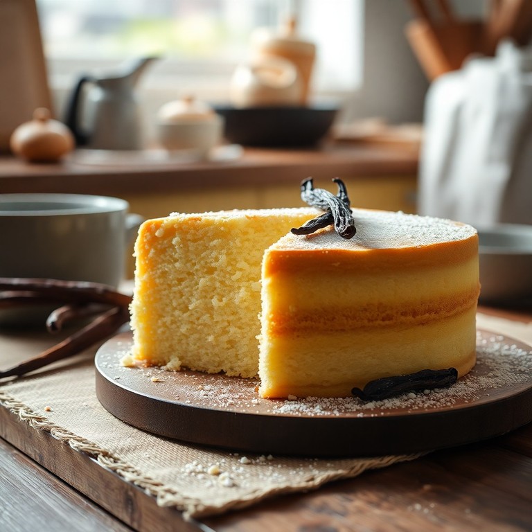 Torta Vegas: Bizcocho de Vainilla Sin Gluten y Endulzado con Stevia