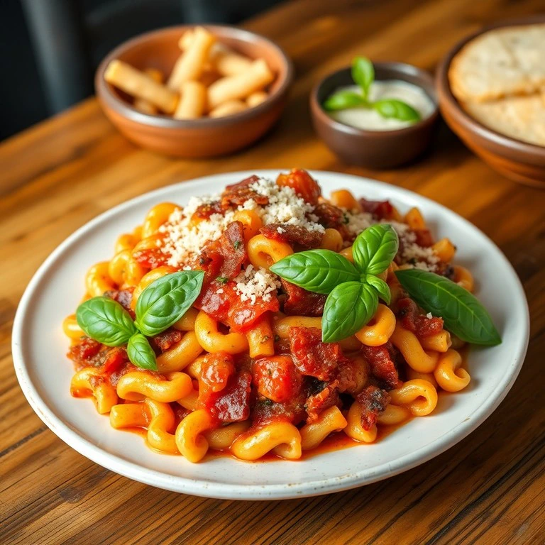 Bacon Barido Pasta with Spicy Tomato Sauce - Mr. Cook