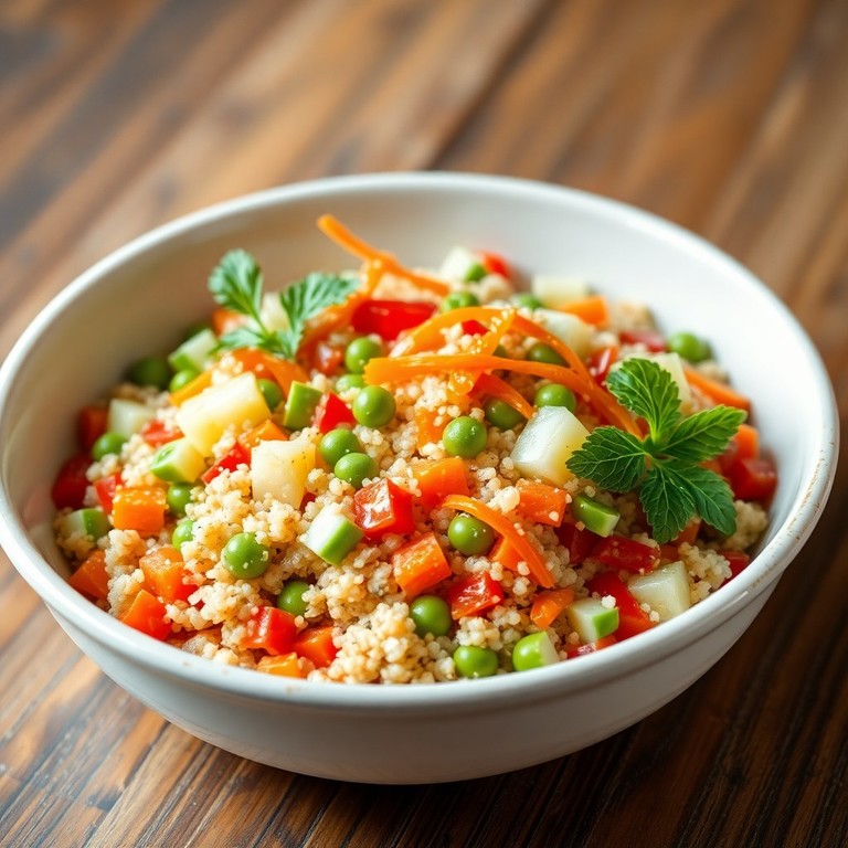 Salade de quinoa aux légumes croquants
