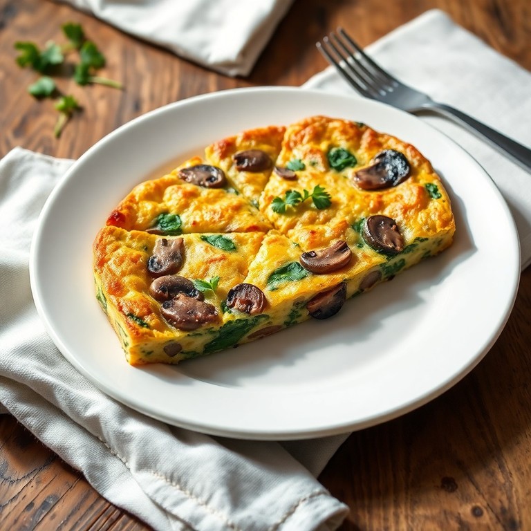 Champignon-Spinat-Frittata