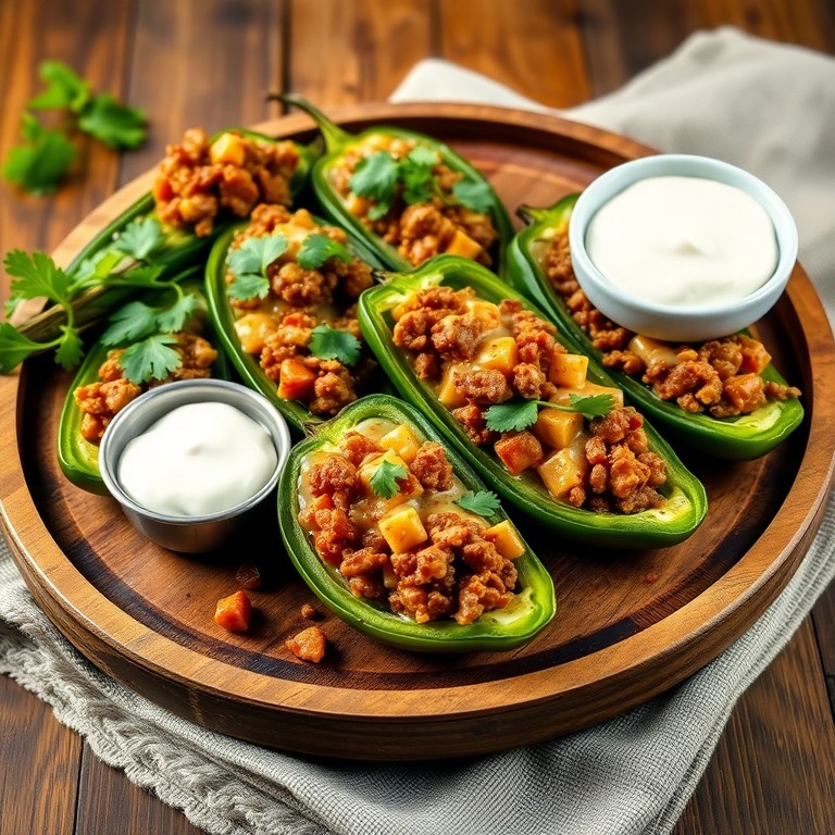 Picadillo-Stuffed Jalapeño Poppers