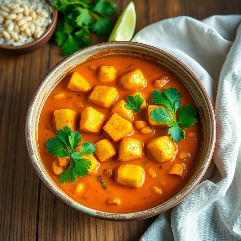 Curry de tofu crémeux à la noix de coco et aux épices indiennes
