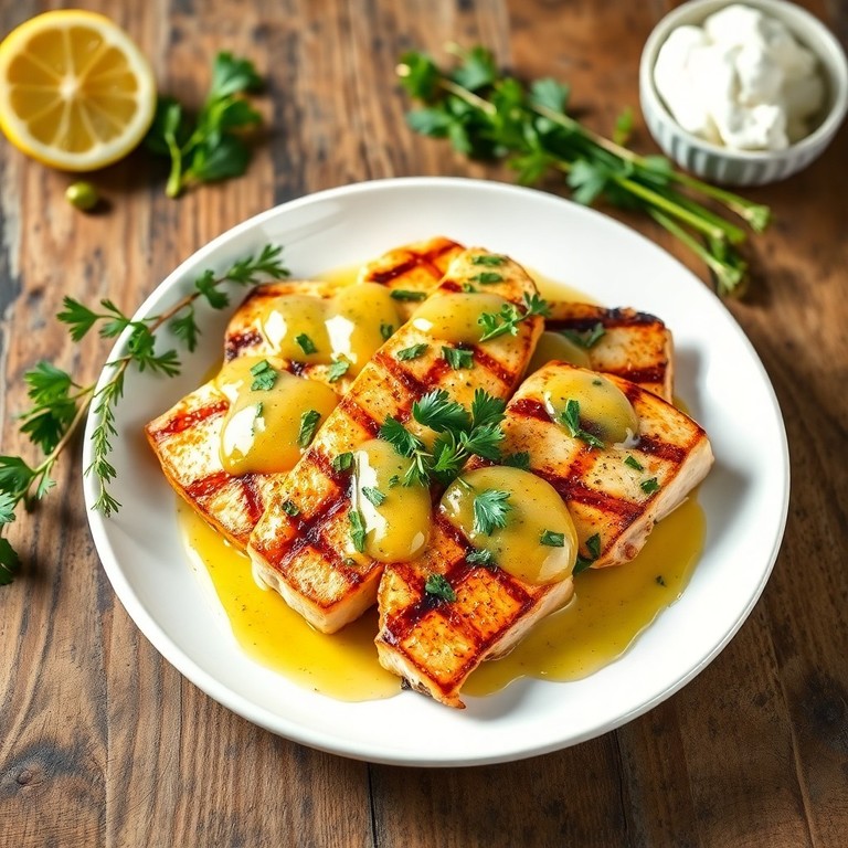 Pollo Grigliato con Salsa di Limone e Erbe Aromatiche