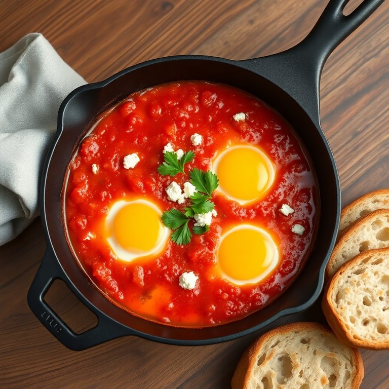 Shakshuka-style Spicy Baked Eggs