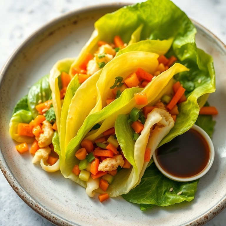 Asiatische Chinakohl-Wraps mit Gemüsefüllung