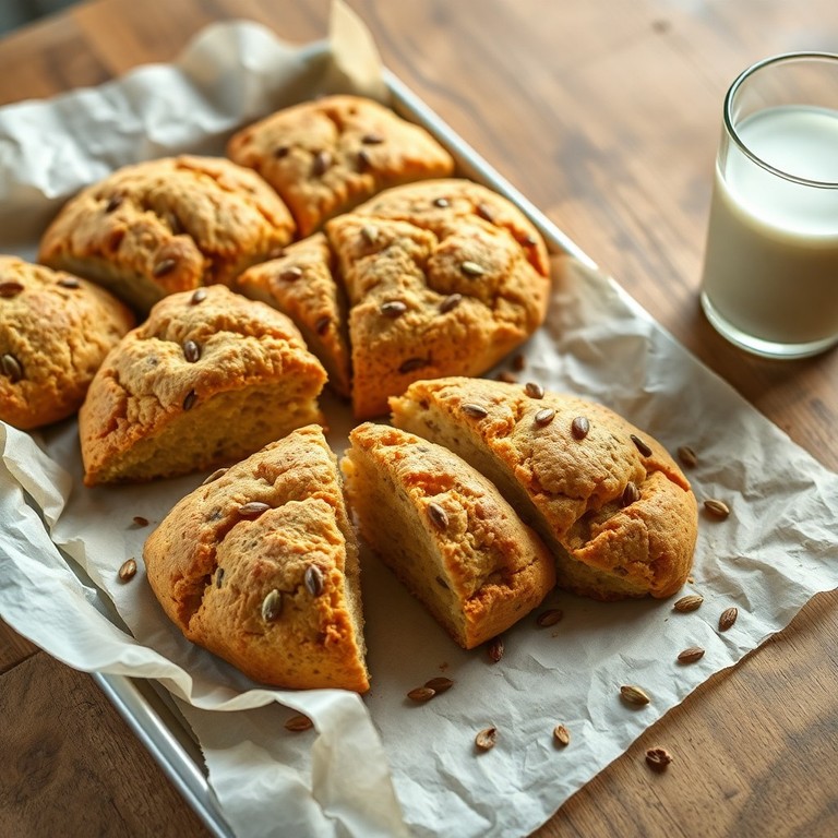 Whole Grain Rye Scones with Milk