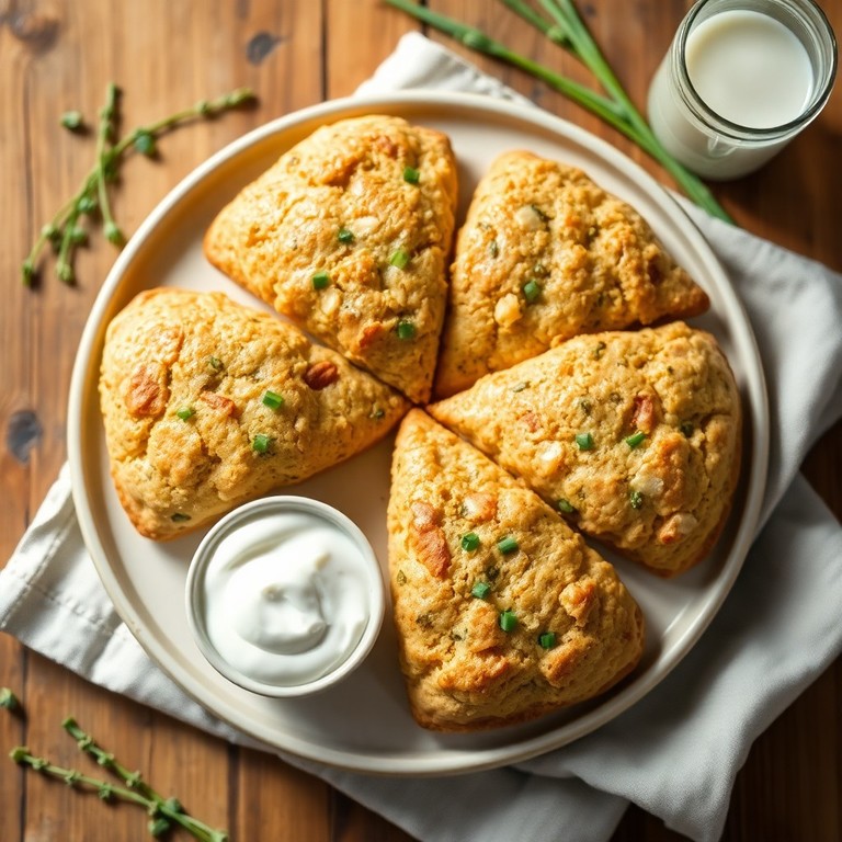 zz Whole Grain Rye Scones with Milk (Low-Carb, Savory)