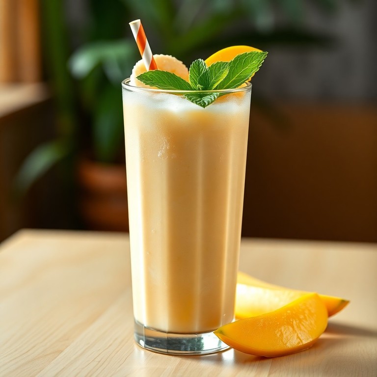 Tropische Bananen Mango Shake zonder alcohol