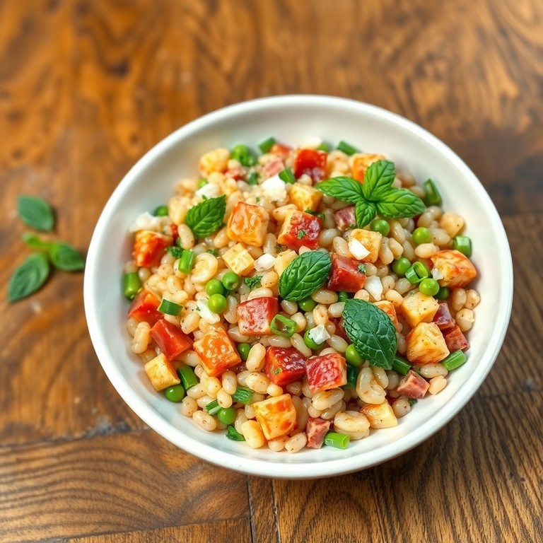 Insalata di Orzo, Fave e Pancetta Croccante