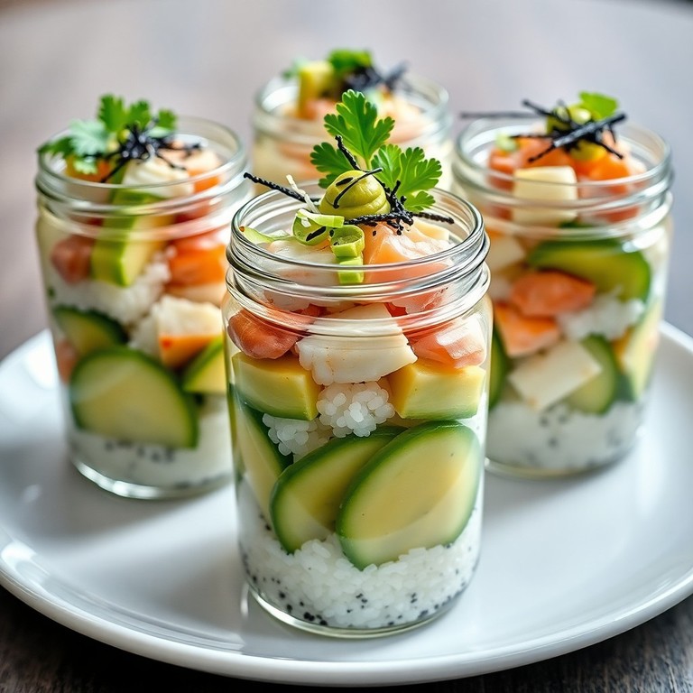 Crab Sashimi in Glas