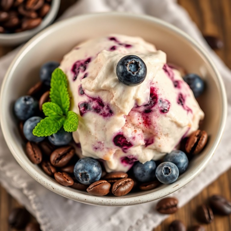 Glace Myrtille-Café Crémeuse au Ninja Creami