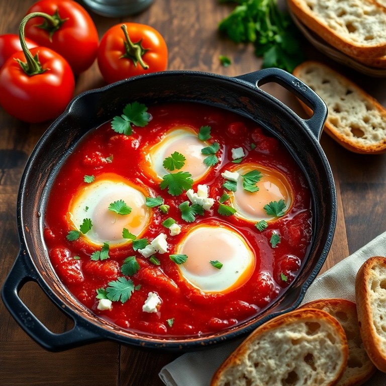 Shakshuka met tomaat en paprika