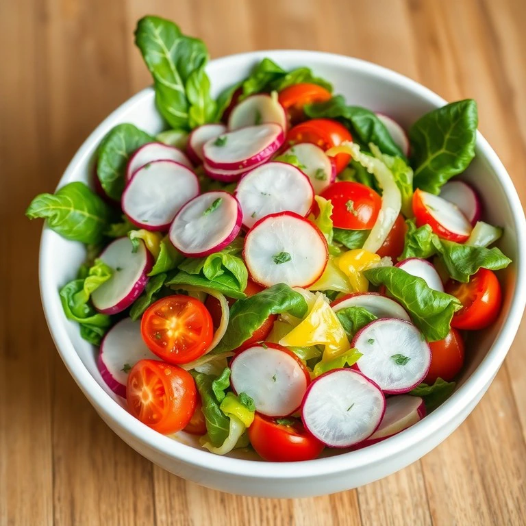 Tomato and Radish Garden Salad with Thyme Vinaigrette