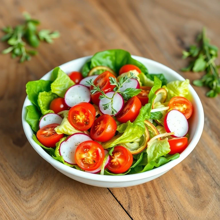 Tomato and Radish Garden Salad with Thyme Vinaigrette
