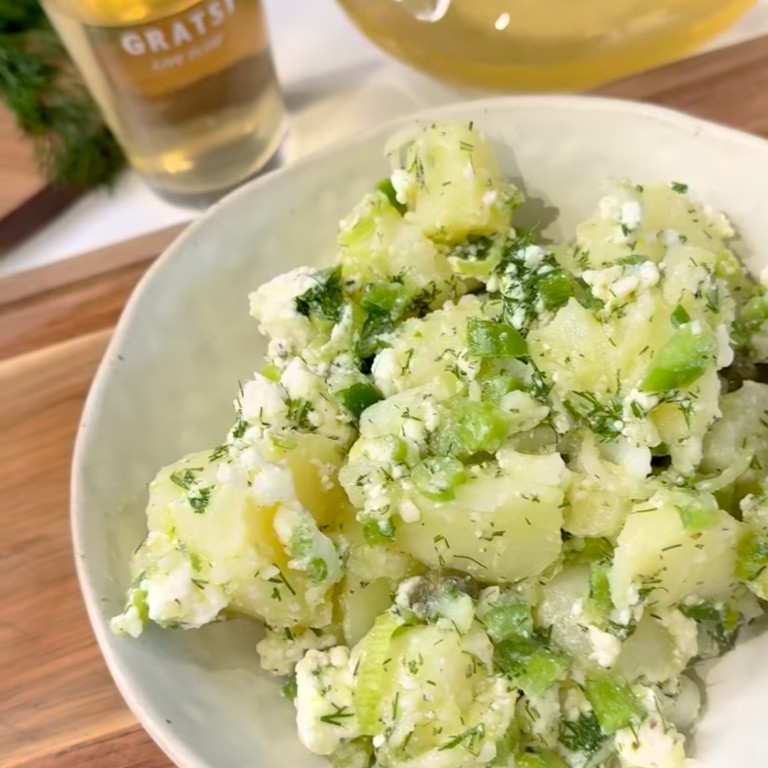 Griechischer Kartoffelsalat mit Feta