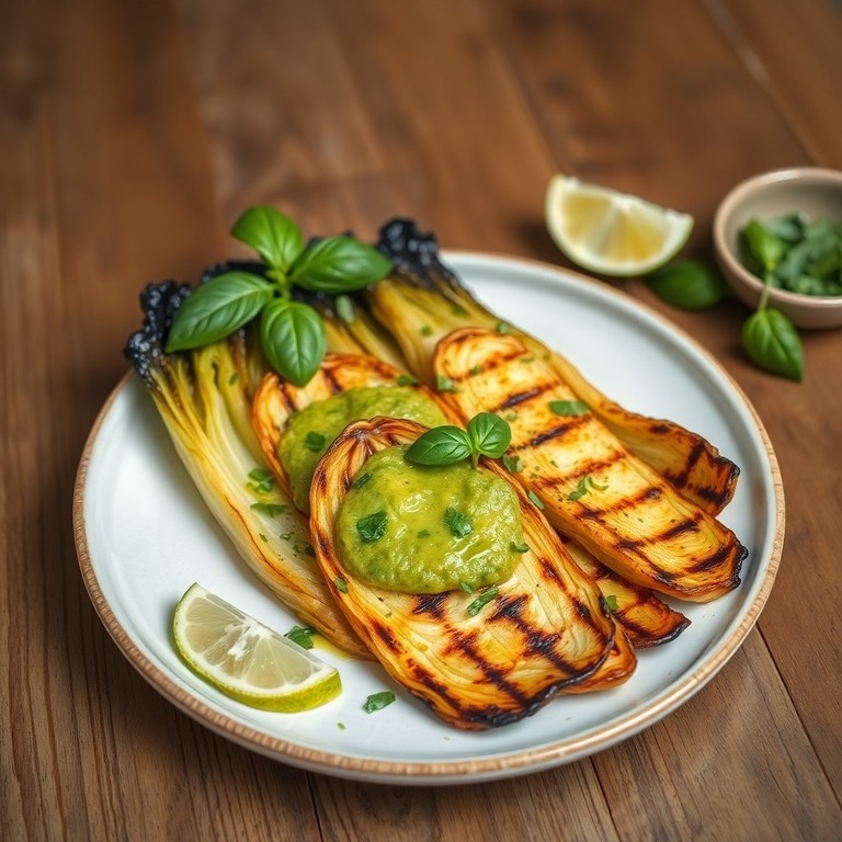 Grilled Napa Cabbage with Thai Basil Butter