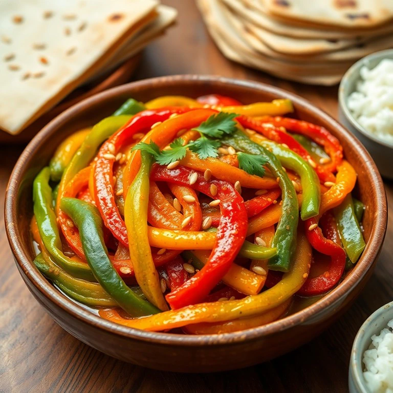 Capsicum Besan Stir-Fry with Sesame - Mr. Cook