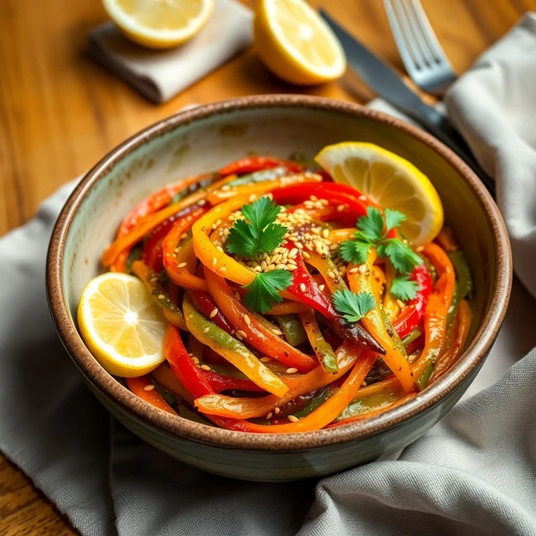 Capsicum Besan Stir-Fry with Sesame - Mr. Cook