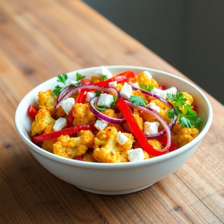 Geroosterde Bloemkool en Paprika Salade