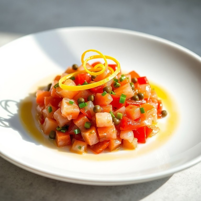 Tartare de lieu noir aux saveurs méditerranéennes