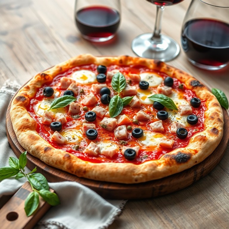 Pizza Méditerranéenne aux Câpres et Thon