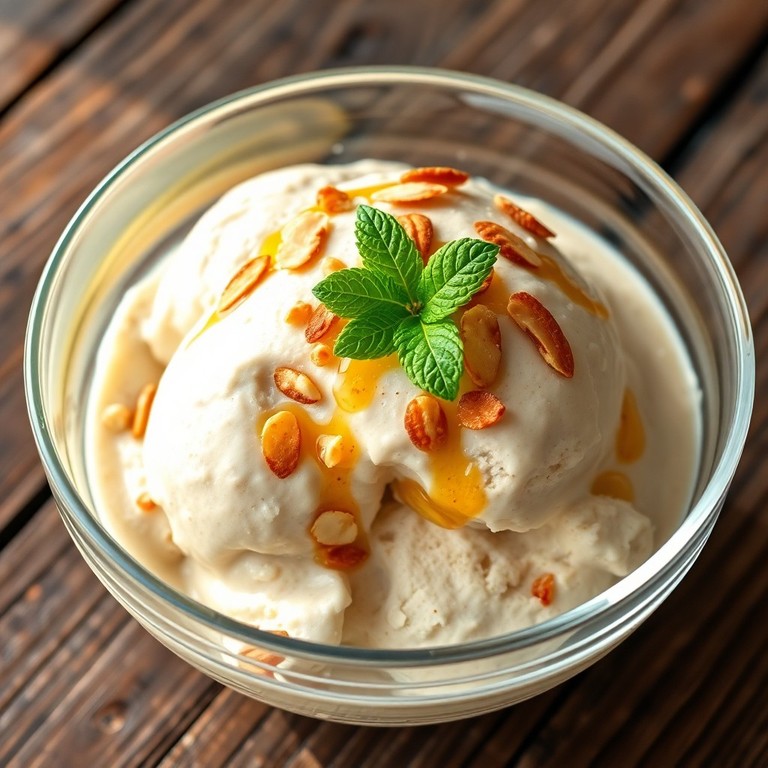 Bircher-Müesli-ijs met Honing en Amandelen