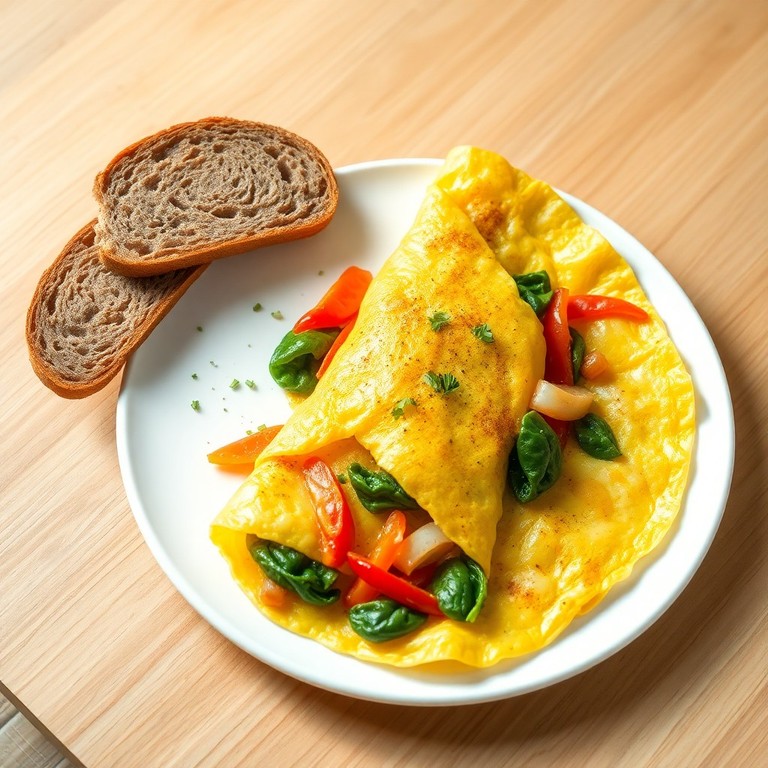 Savory Veggie Omelette with Whole Grain Toast