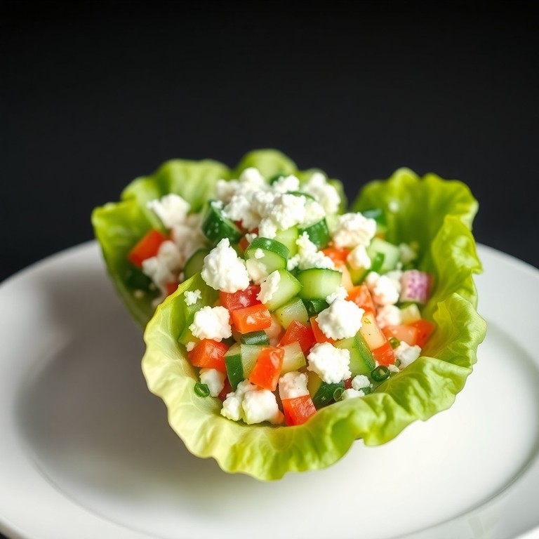 Griekse IJsbergsla Wraps met Komkommer en Lente-ui