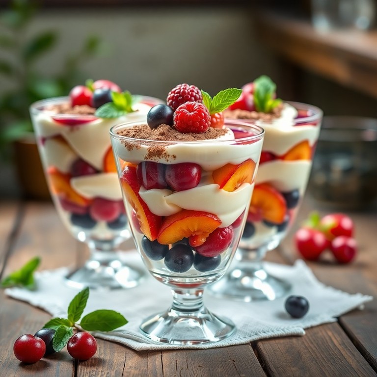 Fruit-Infused Moldovan Tiramisu Parfaits