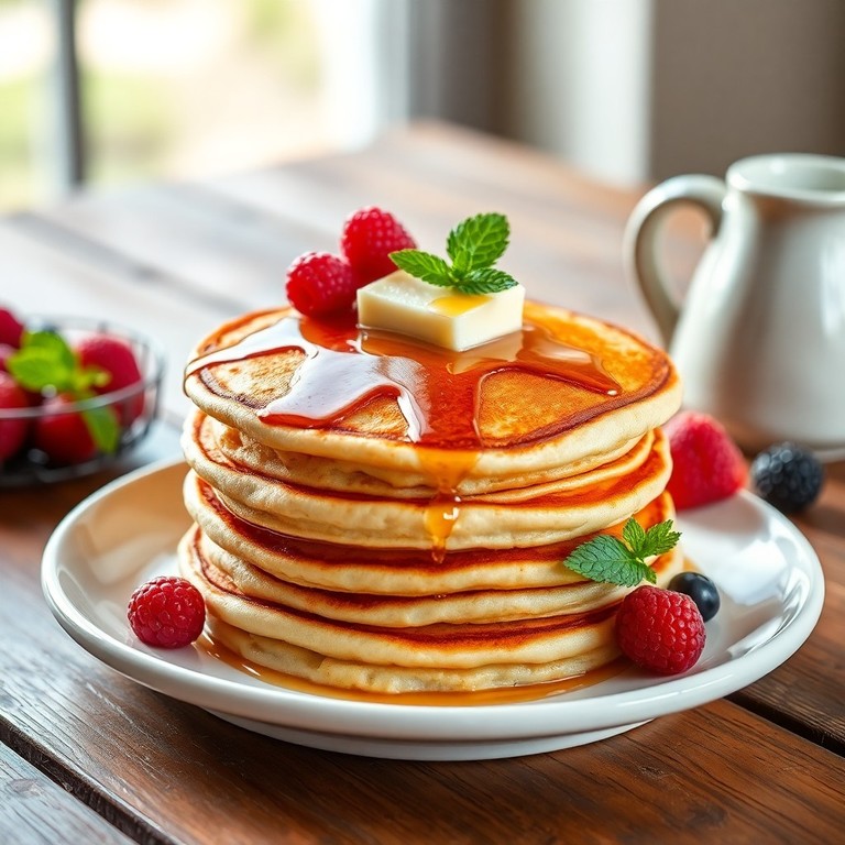 Luchtige Amerikaanse pannenkoeken met bakpoeder