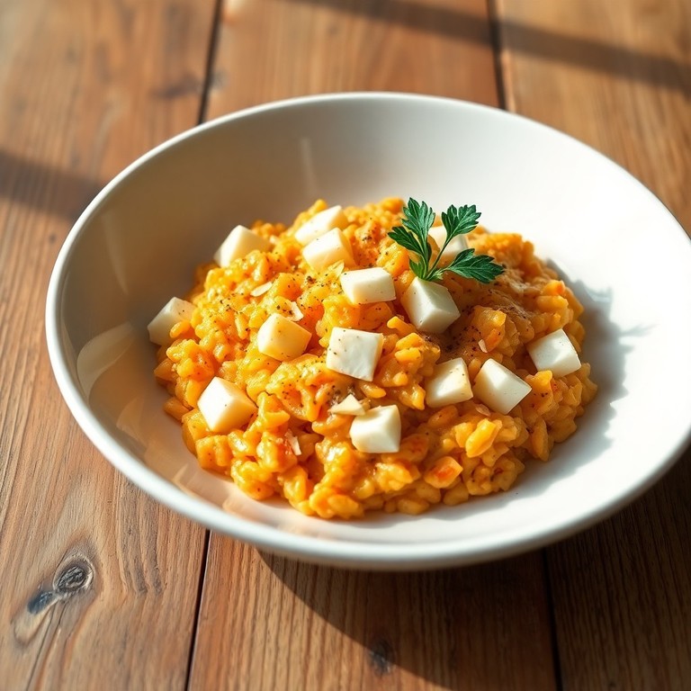 Risotto aux Carottes et Mozzarella Fraîche