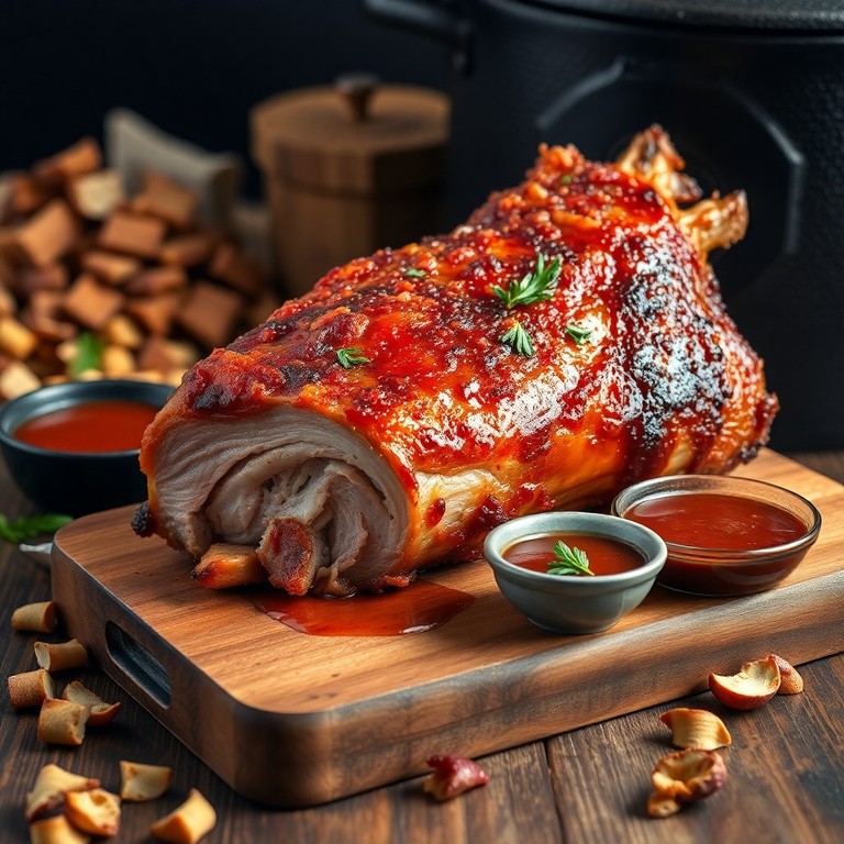 Langzame Gerookte Buikspek met Houtsnippers