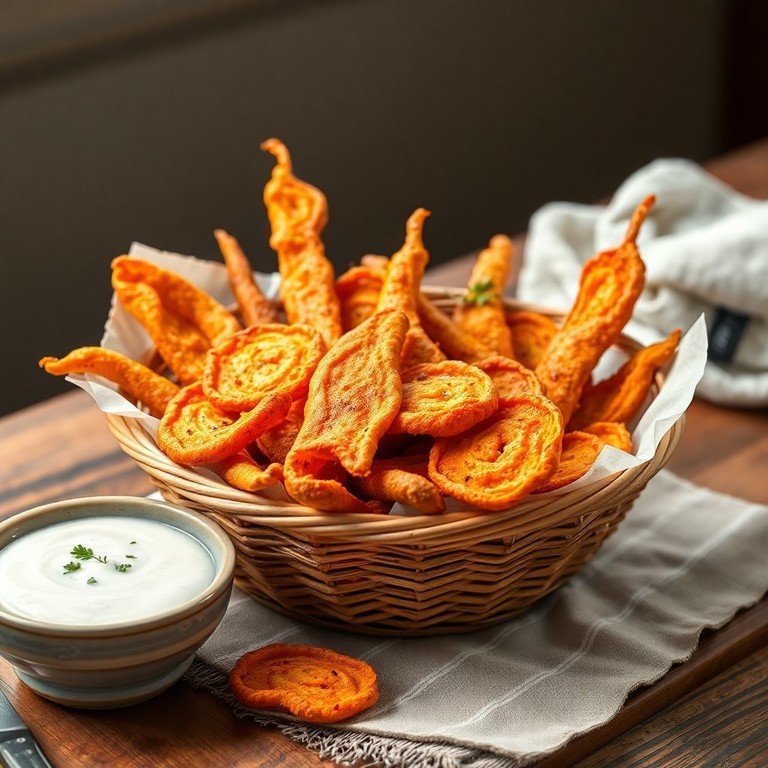 Chips de Cenoura Temperados com Farinha de Trigo