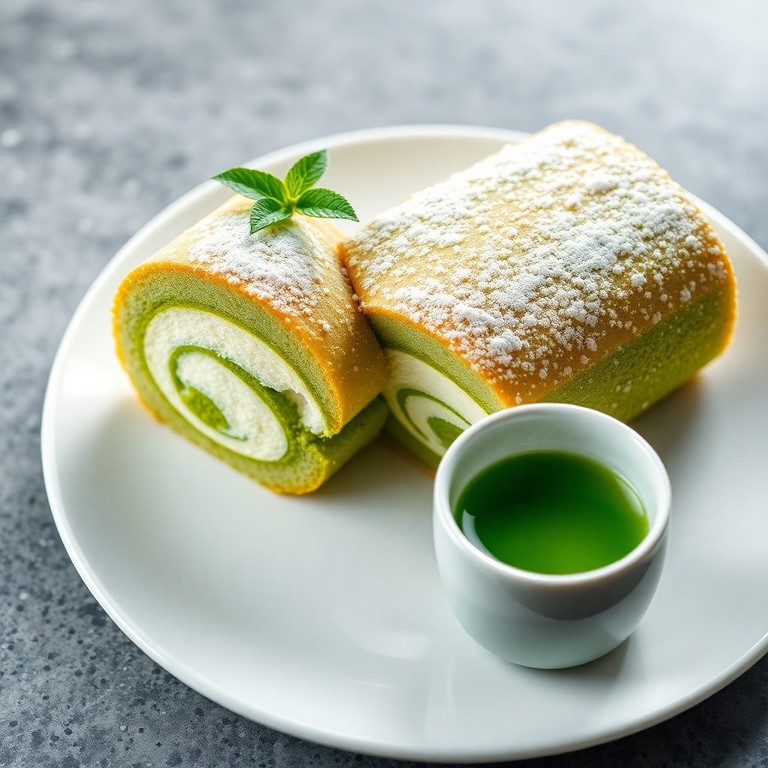 Matcha Green Tea Swiss Roll