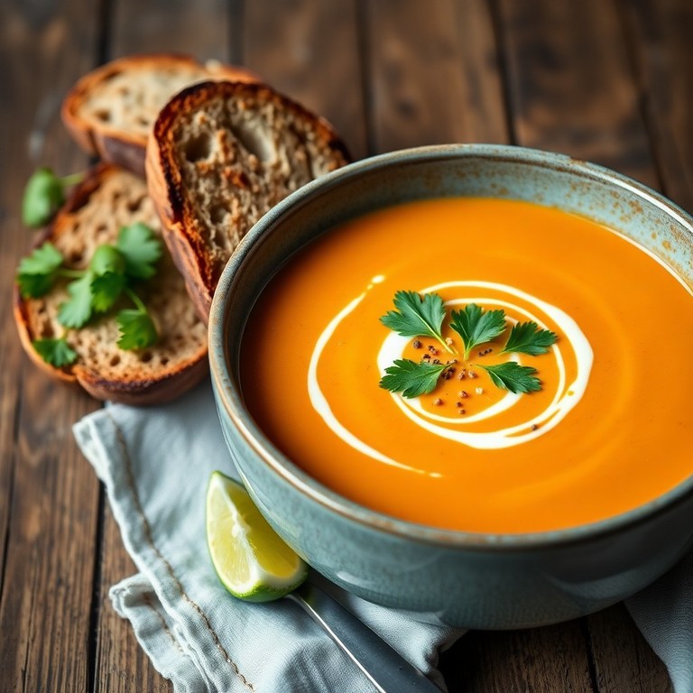 Cremige Karotten-Süßkartoffel-Suppe