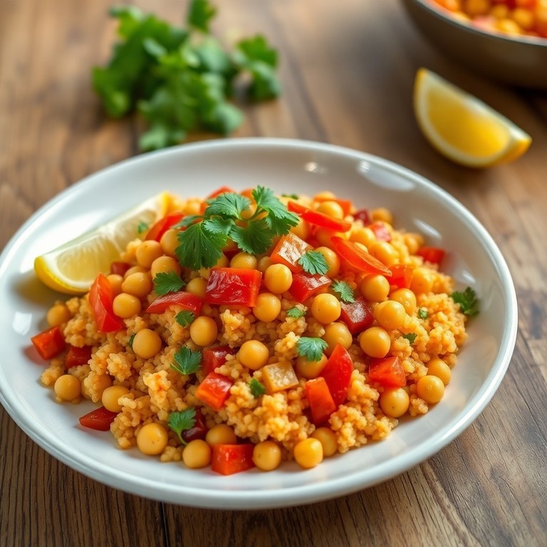 Spicy Chickpea and Couscous Stir-Fry