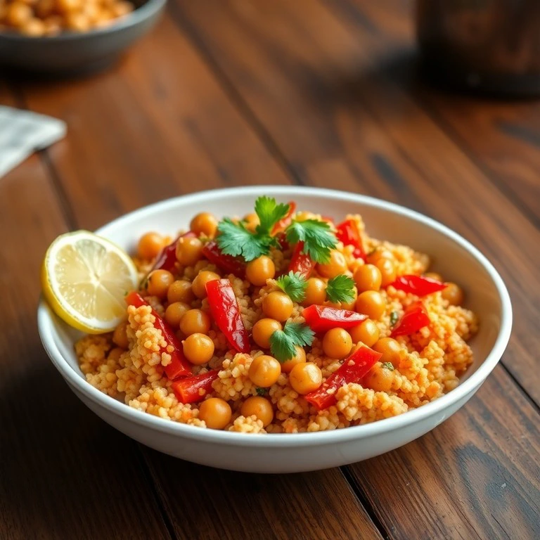 Spicy Chickpea and Couscous Stir-Fry