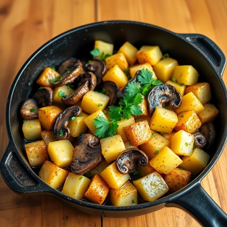 Kartoffel-Champignon-Pfanne mit Kräutern - Mr. Cook