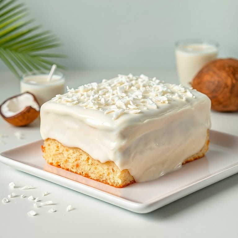 Bolo Gelado de Coco e Leite Condensado