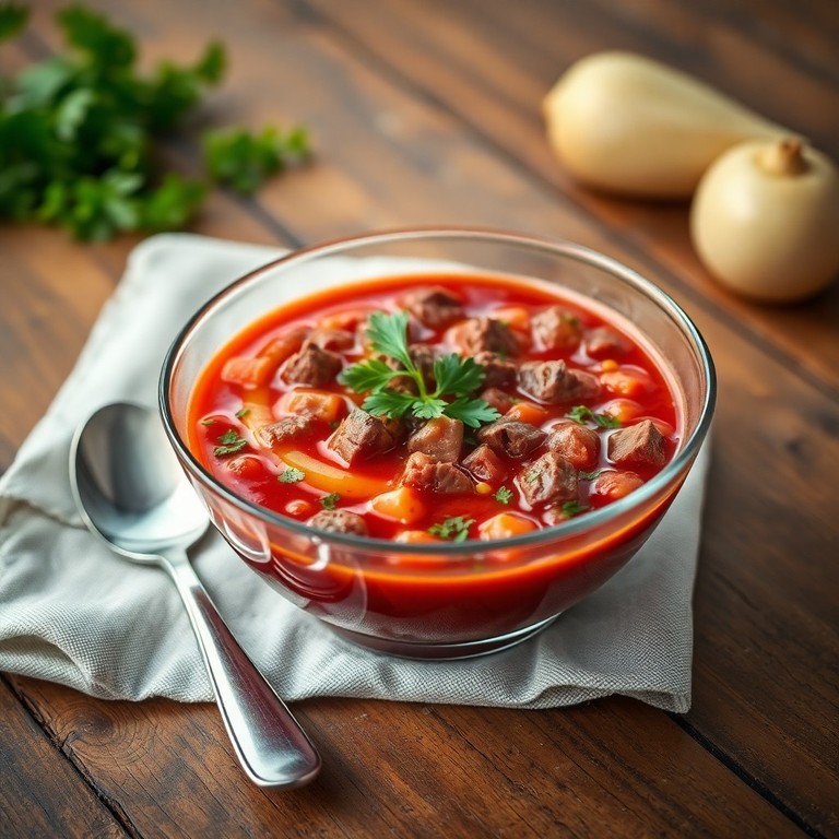 Mediterranean Beef and Tomato Gazpacho