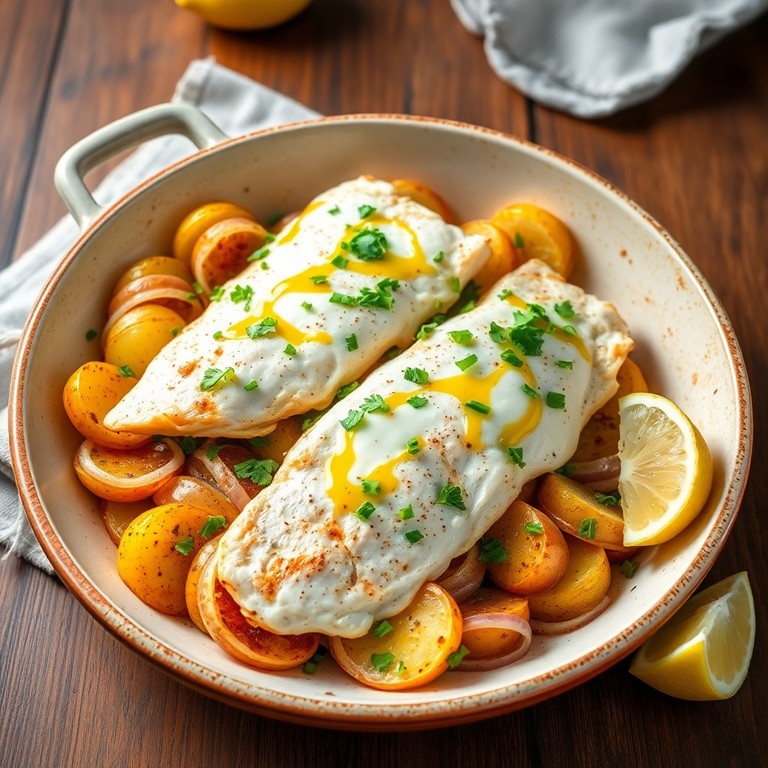 Pescada à Portuguesa com Batatas e Coentro