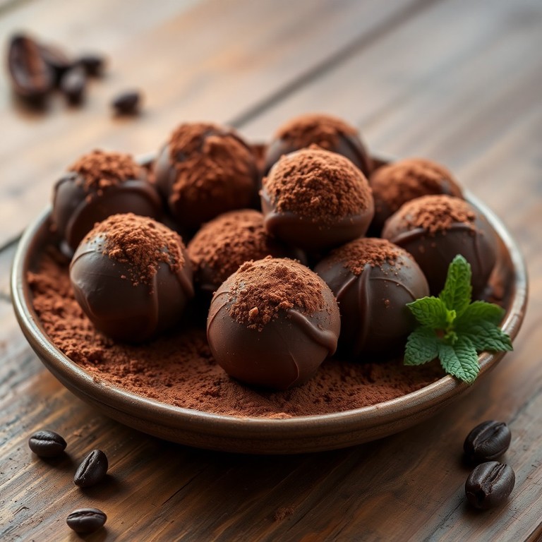 Trufas de Cacao y Chocolate Negro