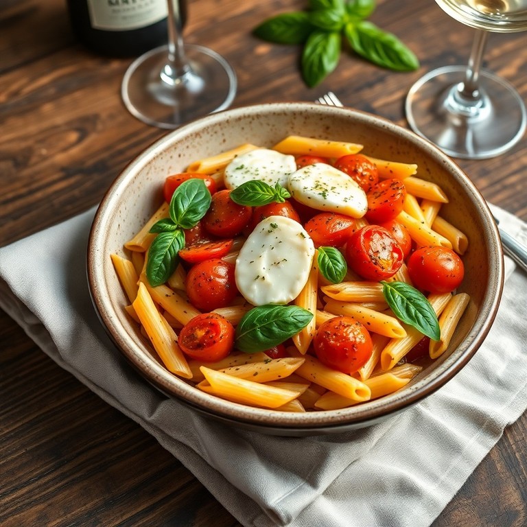 Pâtes Méditerranéennes grillées au chèvre et mozzarella