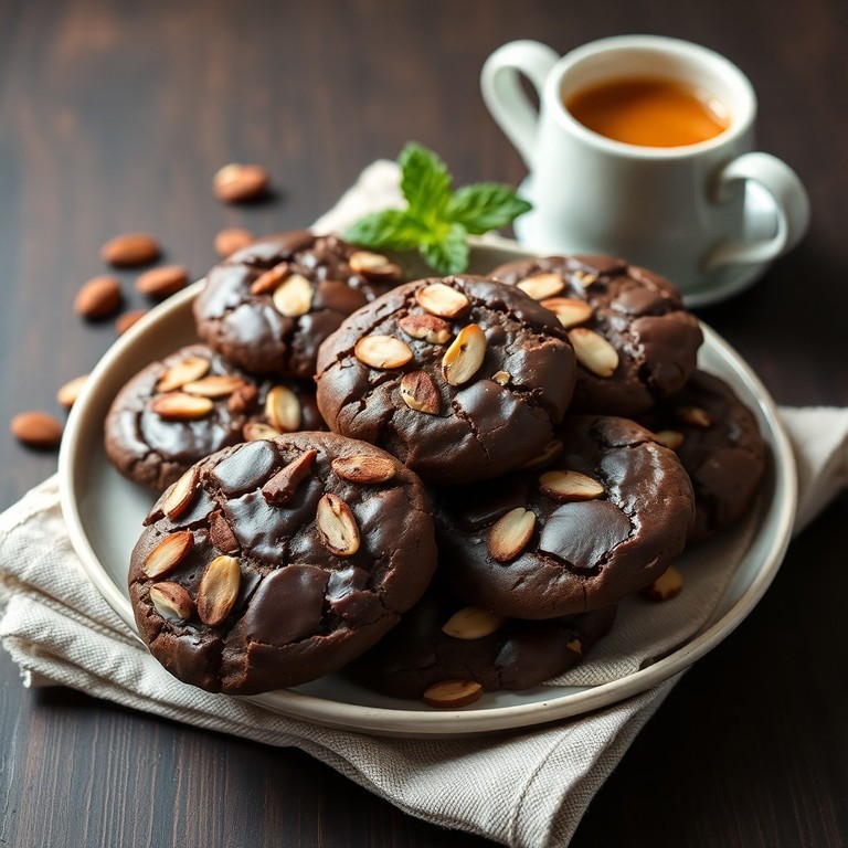 Biscotti al cioccolato e farina di mandorle croccanti