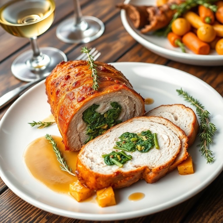 Pork Roast Stuffed with Spinach and Herbs