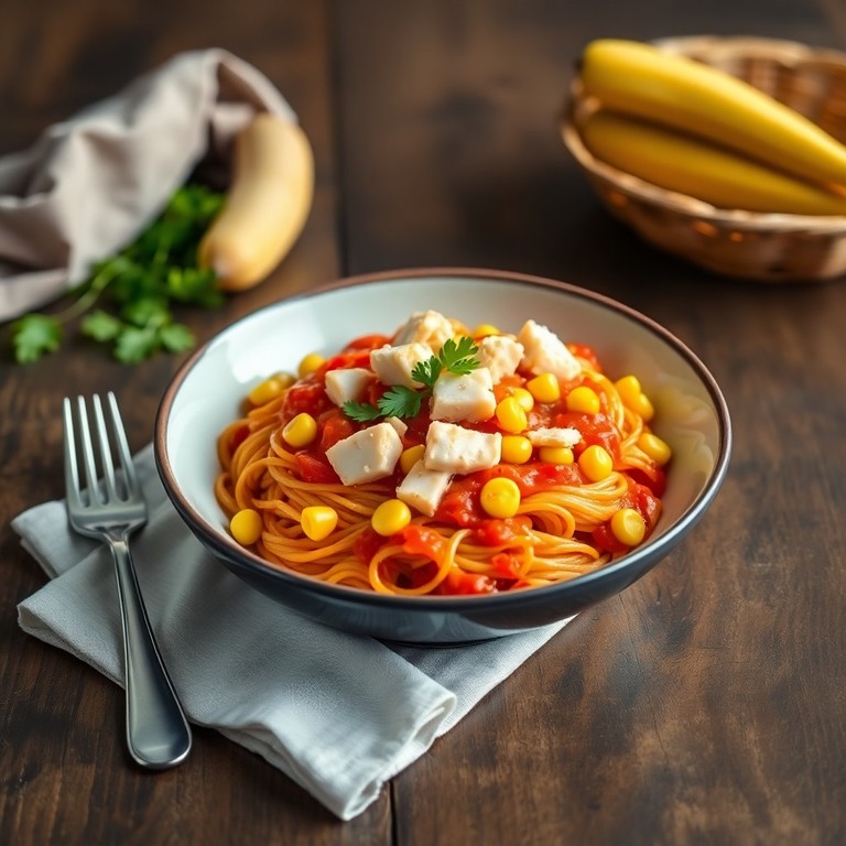 Macarrão Miojo Tropical com Atum e Milho